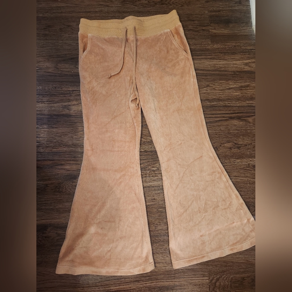 NWT Aerie Tan Velour Flare Pants